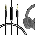 Geekria ケーブル ナイロン編組 互換性 オーディオコード ソニー Sony WH-1000XM6 WH-1000XM5 WH-XB910N WH-CH720N ヘッドホンケーブル、3.5mm に適合する インラインマイクと音量コントロール 1.2m