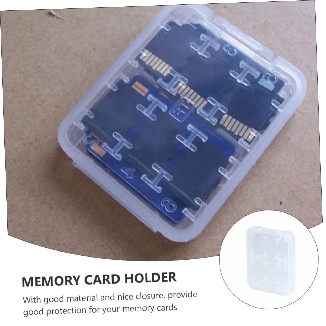 Holibanna 20Pcs Box Card Case with Slots Portable Memory Card Holder Storage Organizer for Easy Access and Secure Locking System for Travel and Daily Use