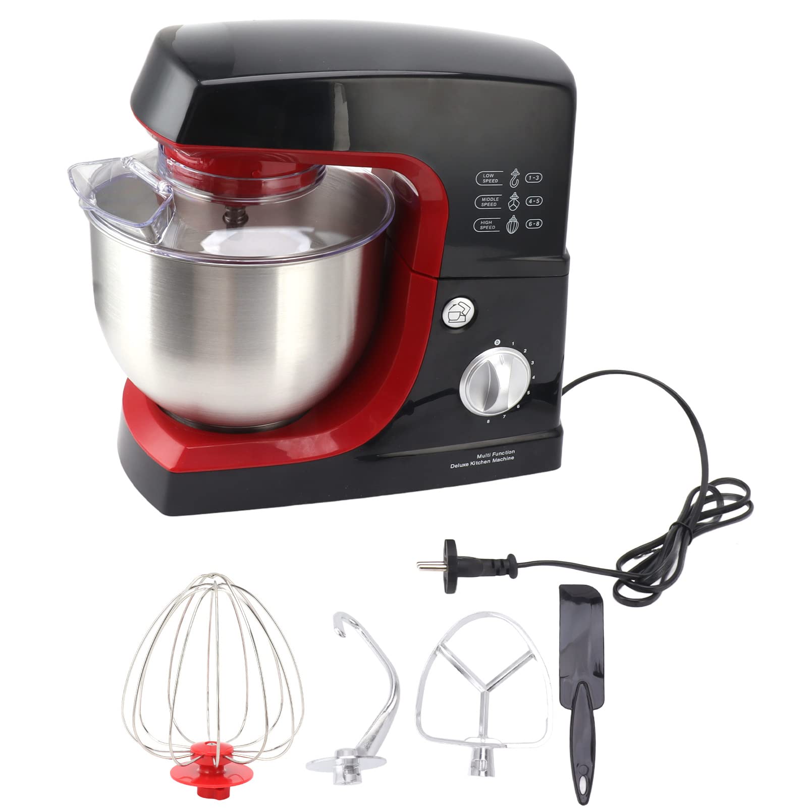 Denash Wielofunkcyjny Mikser Stóp Kuchennych 1000W Mocny 8 -prędkości Elektromowy Blender dla Entuzjastów Pieczenia ze Stali Nierdzewnej