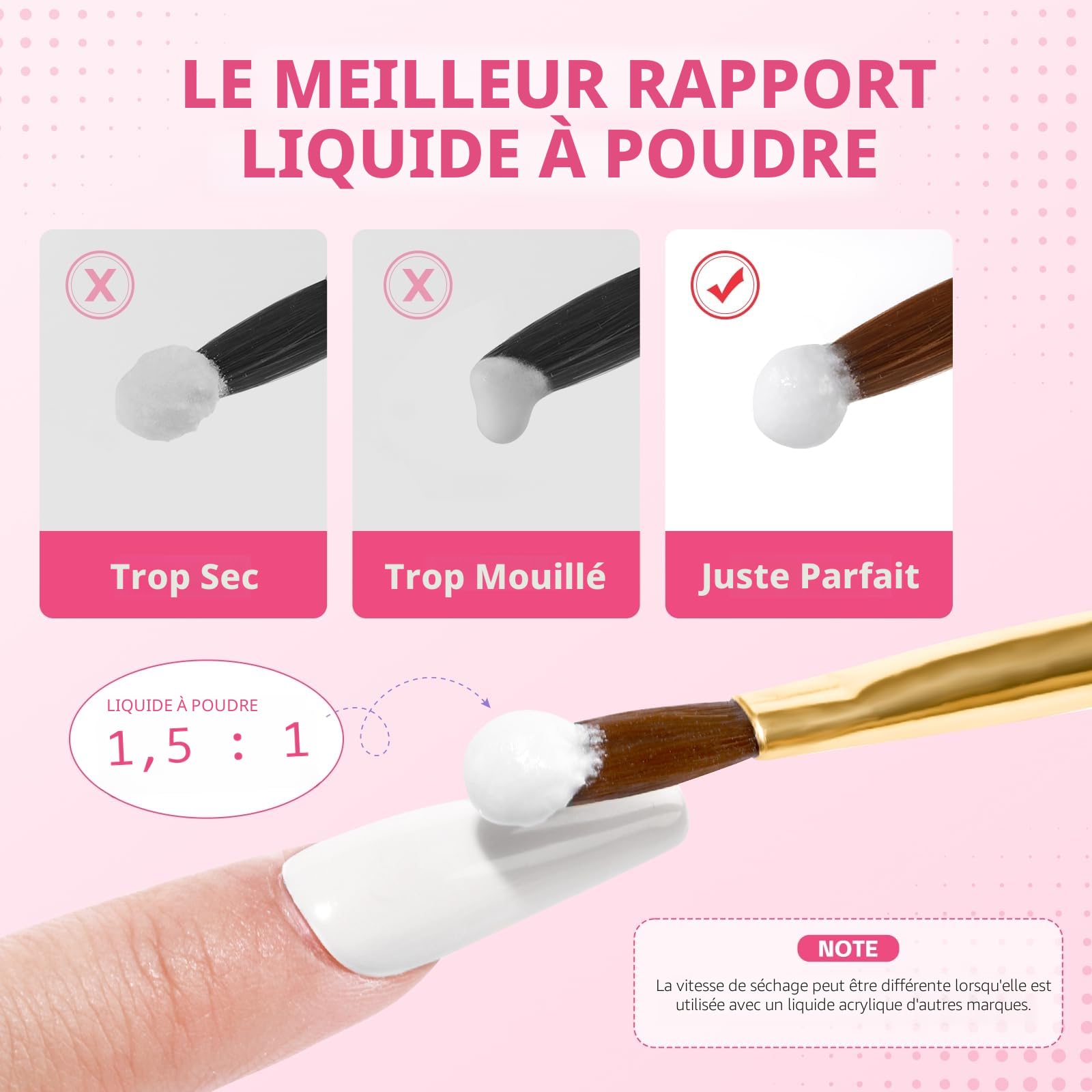 COSCELIA Kit Complet Acrylique Ongles, 27 PCS Poudre Acrylique pour Ongles Liquide Acryliques Kit Professionnels d'extension ongles acryliques Convient Débutants