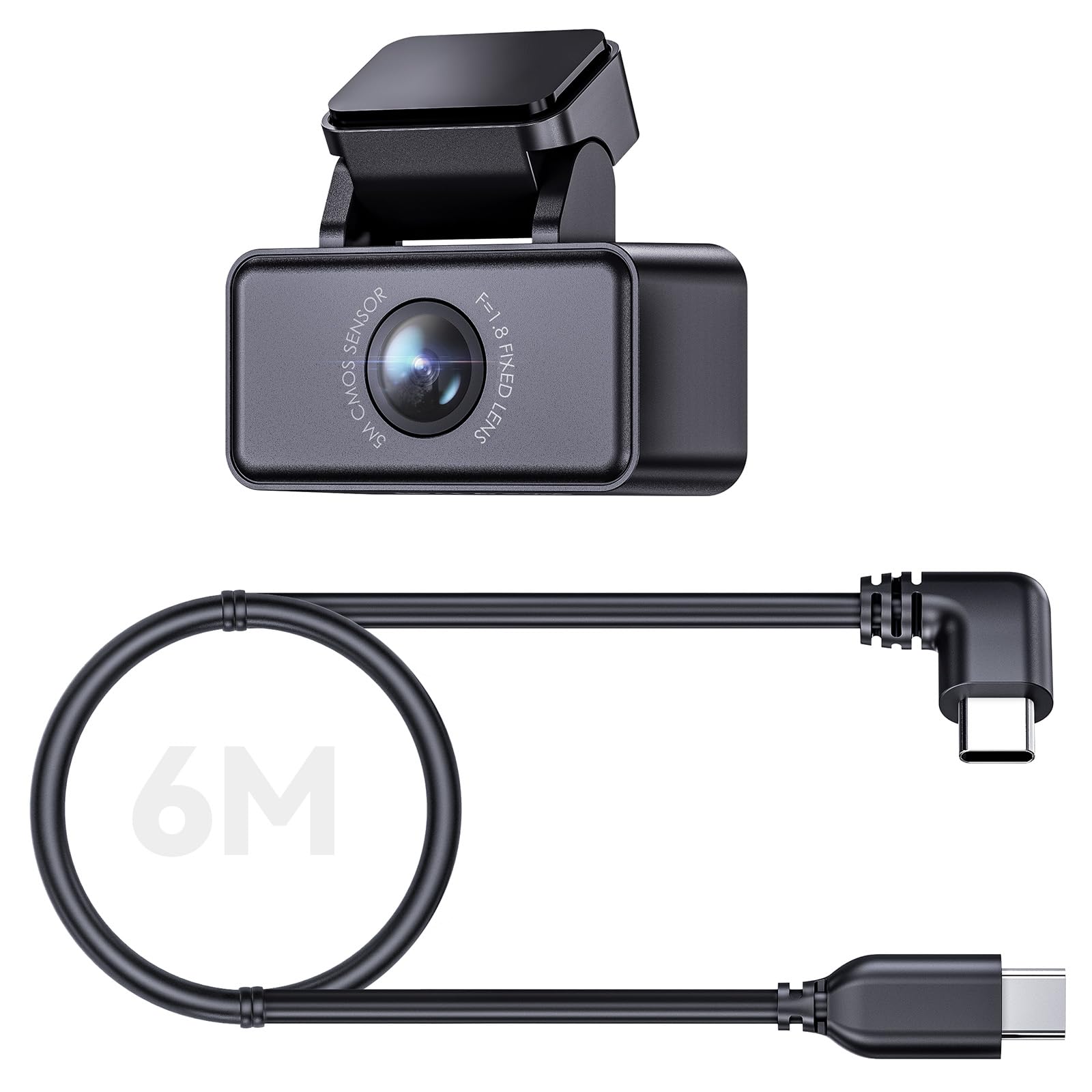 Caméra arrière 2,7 K pour VANTRUE E360 / E2, caméra arrière WDR avec Starvis 2, super vision nocturne, ouverture F1.8, grand angle 160°, câble USB C, support adhésif réglable, pour voiture, SUV,