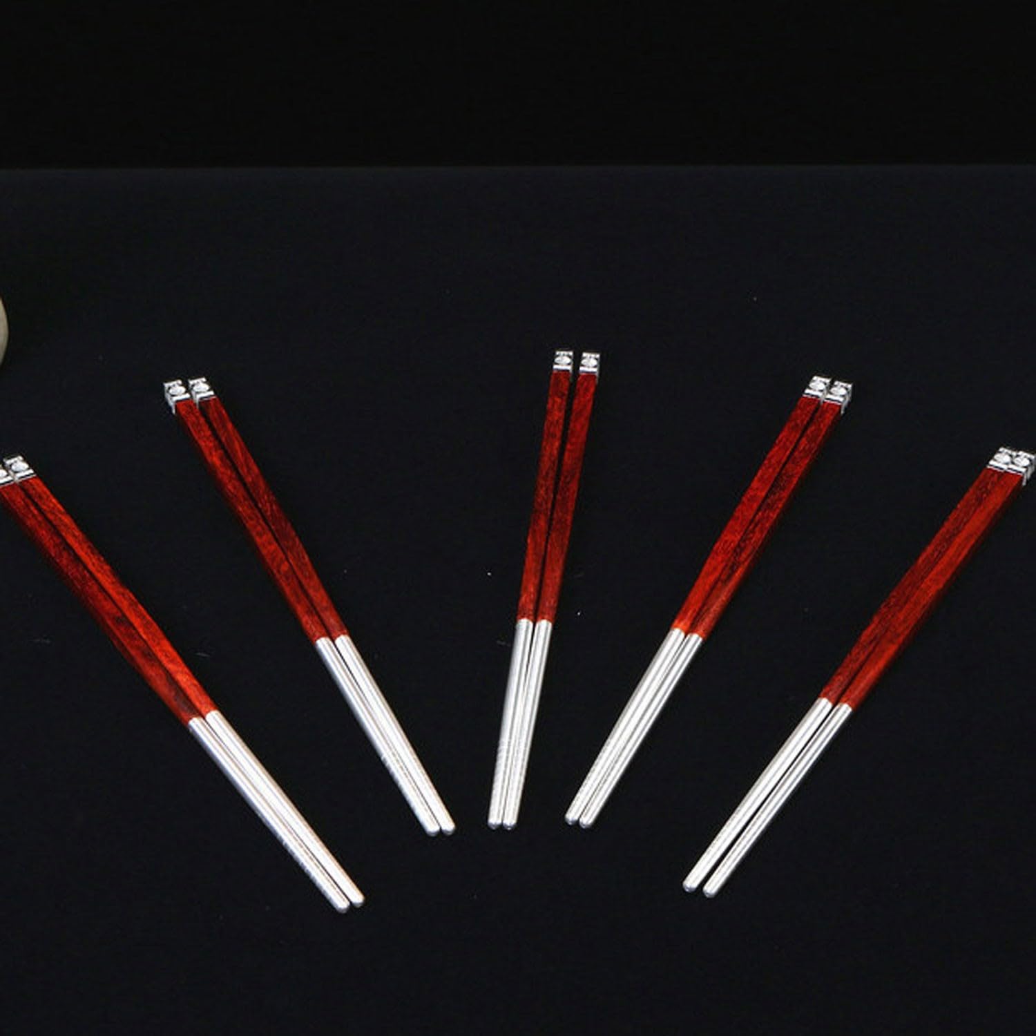 BBAUER chopsticks essstäbchen sushi stäbchen25 cm großes Essstäbchen-Set für den Haushalt, rutschfeste Essstäbchen aus hochwertigem Material(Color:B,Size:4 pairs)