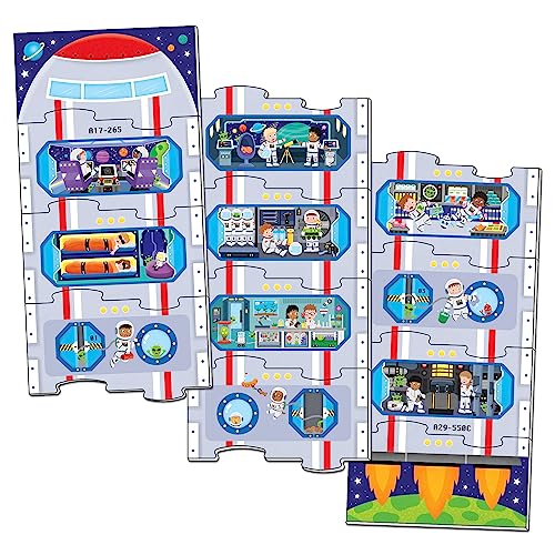Galt Toys, Tower Puzzle - Space Shuttle, Jigsaw Puzzles for Kids 12 Piece Puzzle, Ages 2 Years Plus, Multicolor, 18cm x 108cm - Image 4