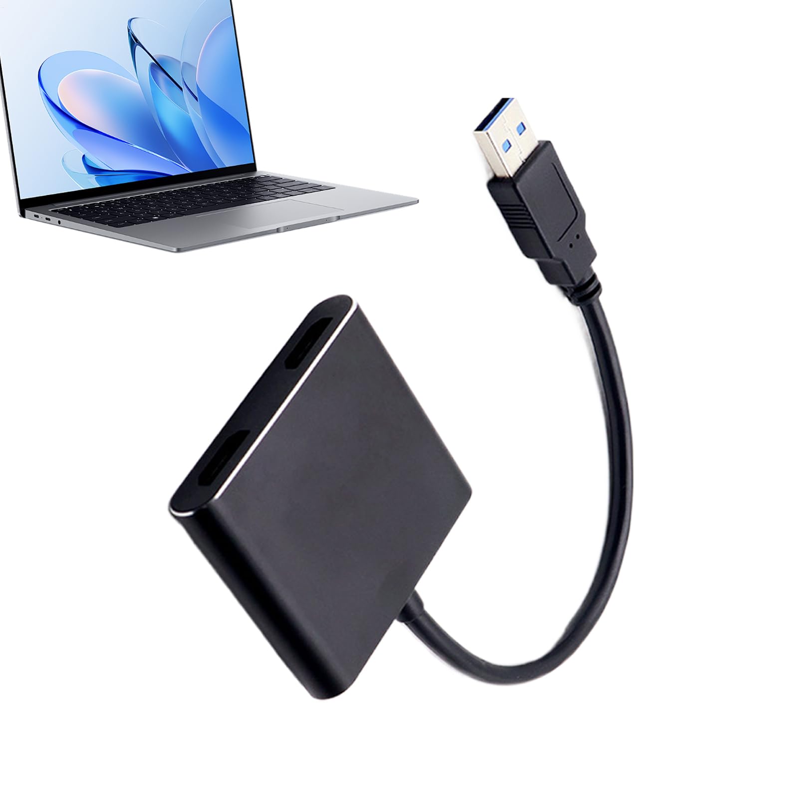 Adaptateur USB HD pour Moniteur Écran Noir Solution Plug-and-Play - 8