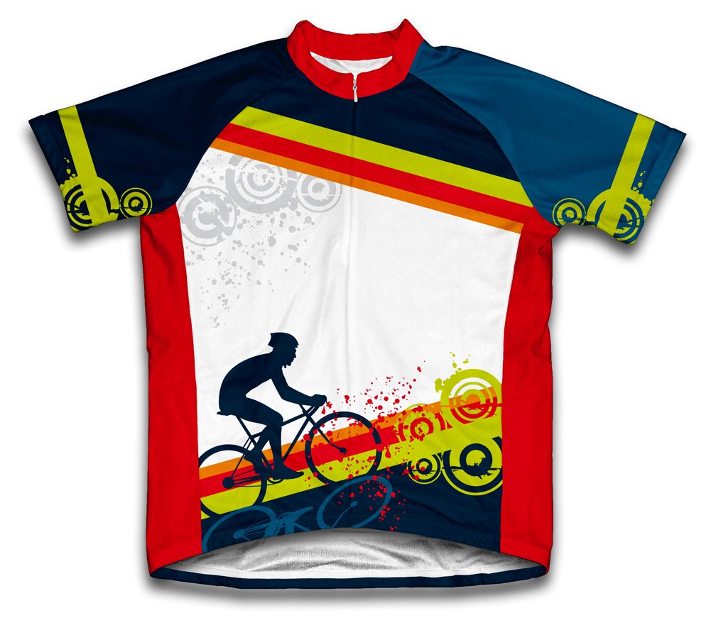 ScudoPro Fearless Biker Short Sleeve Cycling Jersey for Youth - Size S White