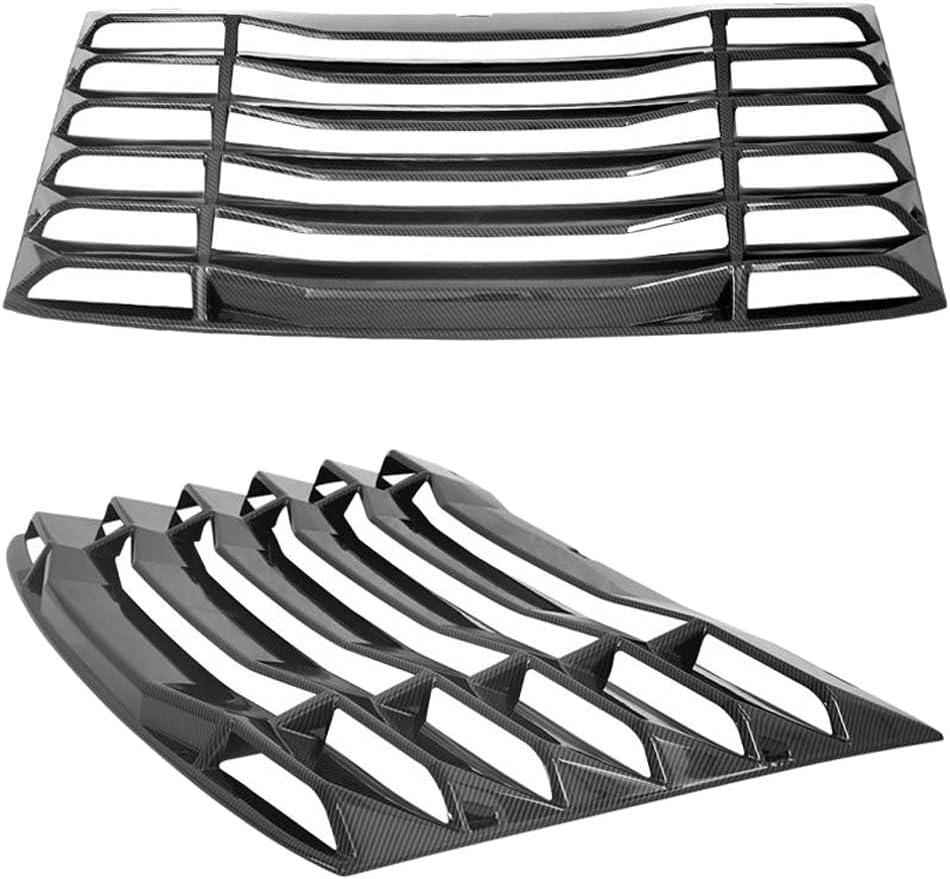 Carbon Fiber Print Rear Window Louvers Sun Shade for Chevy for Camaro 2016-2023 1pc Painted -WDLR-CC16