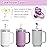 BonneChance Lilac Silicone Stanley Cup Accessories Set: 6 Pcs Spill Proof Stopper, 2 Pcs Straw Cover Cap, 1 Pcs Silicone Boot for Stanley 40oz & 30oz Tumbler