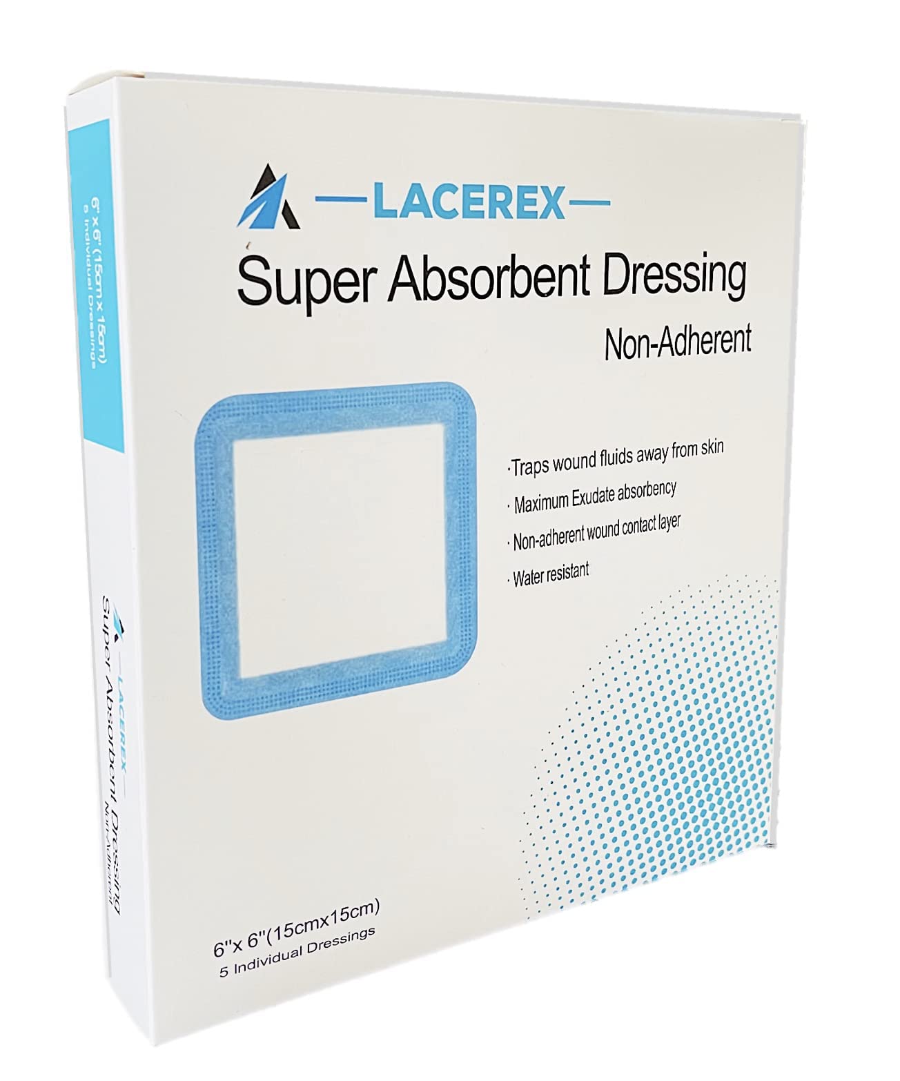 Buy AWD Super Absorbent Wound Dressing Pad (6"x6"), Non Adhesive Dressing for Pressure Ulcers