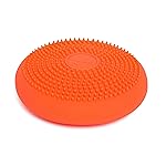 BouncyBand Wiggle Seat, Orange, 1-Pack - Small 10.75 D x 2.5 H Wobble Cushion for Kids Aged 3-7 - Sensory Tool Promotes Active Learning & Improves Productivity - Includes Pump for Easy-Inflation