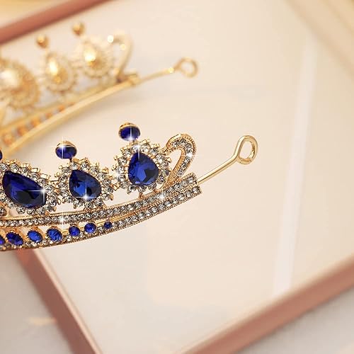 Miniatura 9 de Kamirola Tiaras - Corona de princesa para mujeres y niñas, diademas de cristal para novia, princesa para boda y fiesta (TR21)