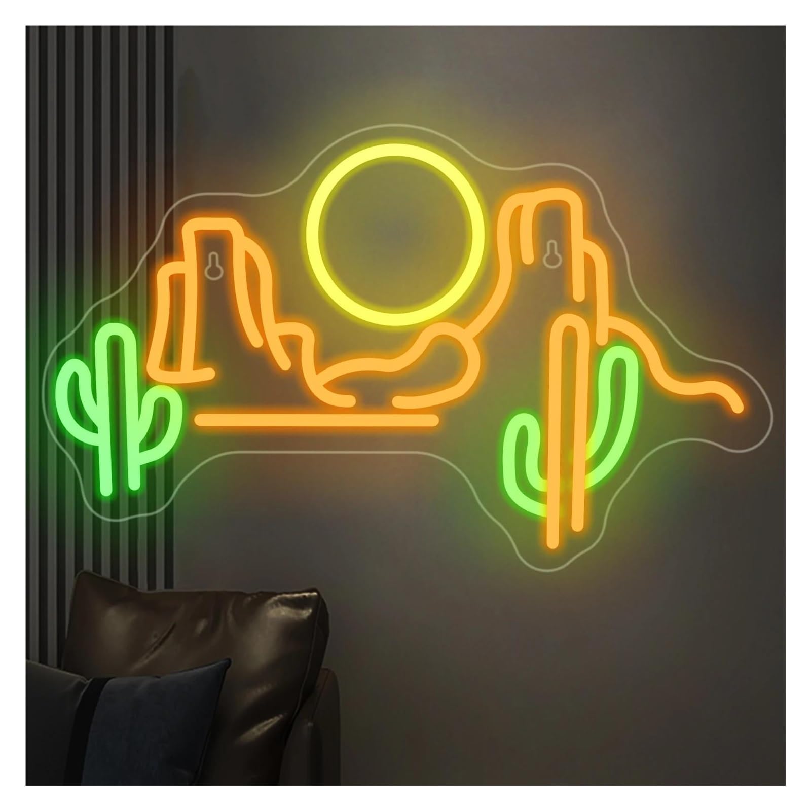 LEMST Signs Lamp Sun Scenery Neon Sign Beautiful View Room Decoration Light Holiday Hotel Bar Club Dimmable USB Powered 42cmх26cm