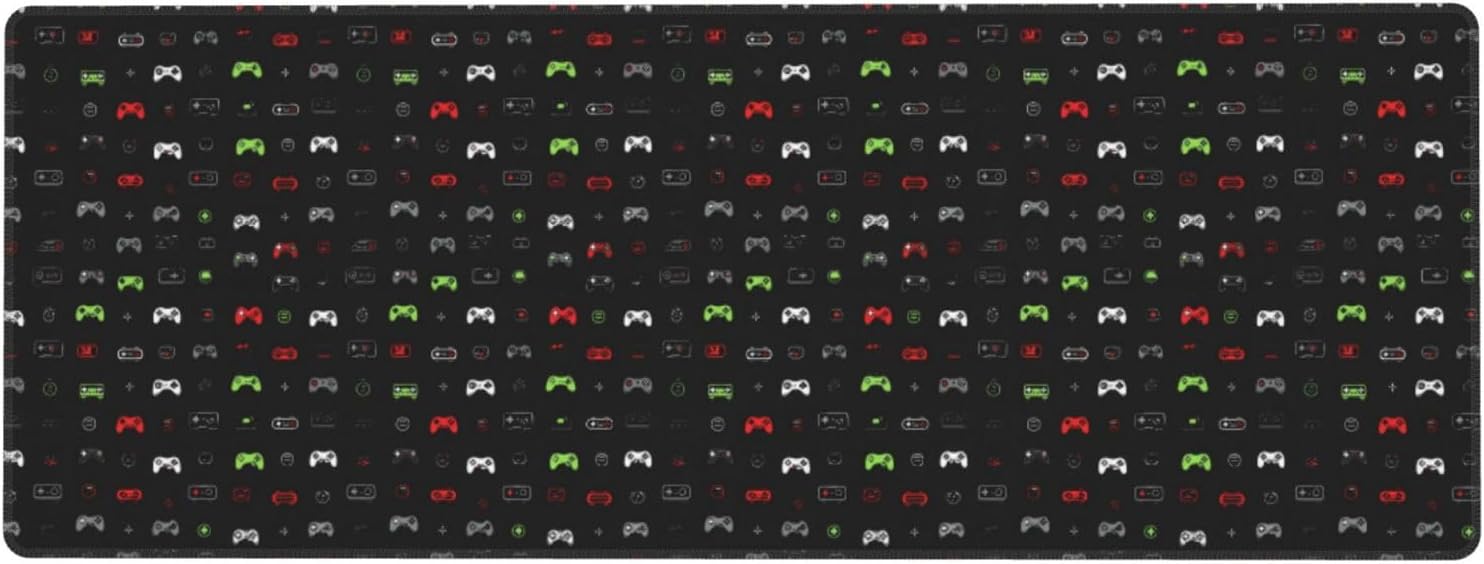 Retro Video Game (1) Print Large Gaming Mouse Pad, Extended Desk Mat,Mouse Pad for Gaming, Office and Home