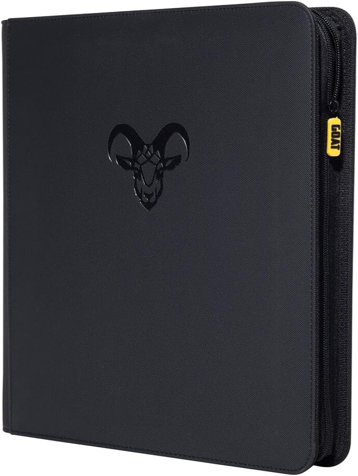 12-Pocket XL Trading Card Binder, 624 Card Capacity, "Stay-Flat" Design, Water-Resistant by Goat Armor