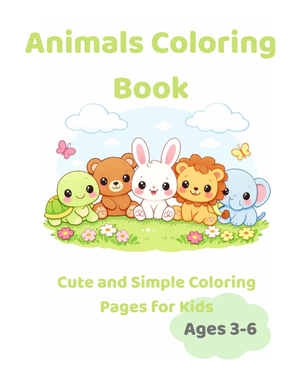 Animals Coloring Book for Kids: Cute and Simple Animal Coloring Pages