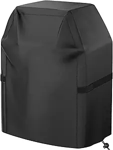 Grill Cover, 32 inch Small Gas Grill Cover for Outdoor Grill, Waterproof, Weather Resistant, UV & Fade Resistant, BBQ Grill Cover with Hook and Loop Straps, Black