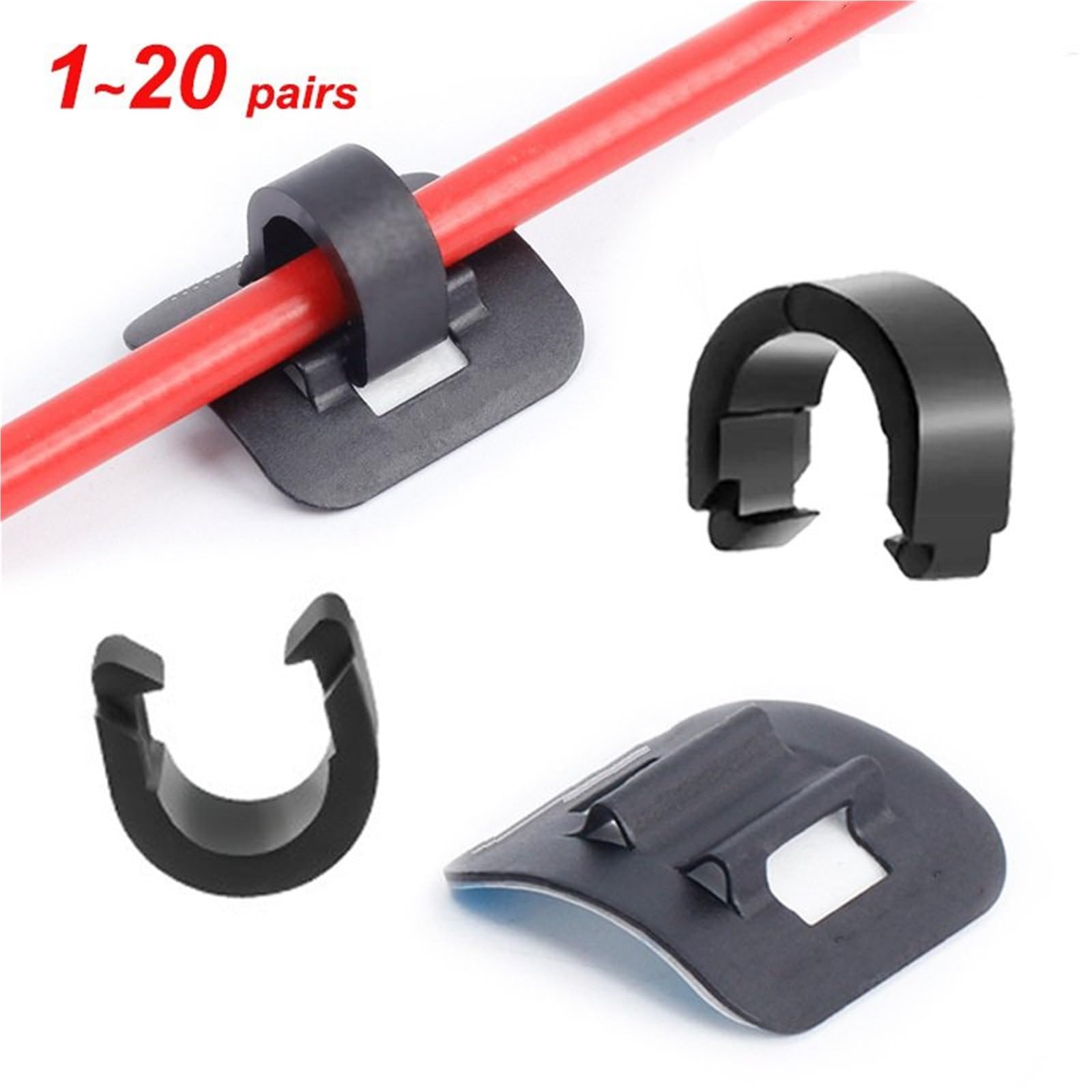 Zestaw linki sprzęgła motocykl 1~20 par kabel rowerowy Stick-on klamra prowadząca rowerowa przerzutka do hamulca obudowa zacisk do żyłki rowerowy adapter zaciskowy rury olejowej(10 pairs)