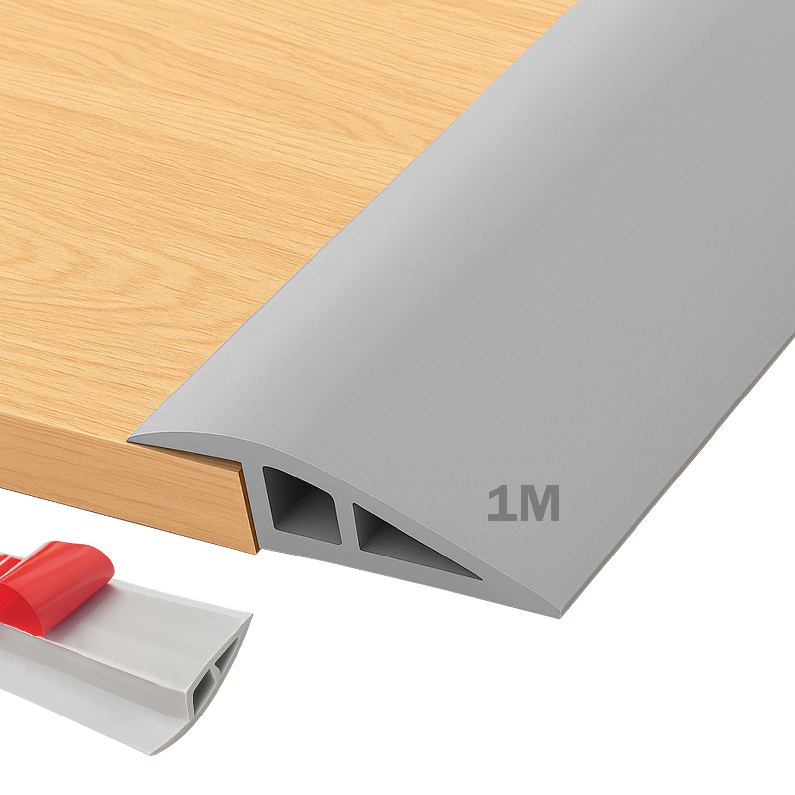PVC Transition Profile Self Adhesive, Door Thresholds Handrail 1M x 7CM, Transition Profile Height Compensation 15MM Floor Transition Handrail, Threshold Disaster Transition Track, Transition Handrail