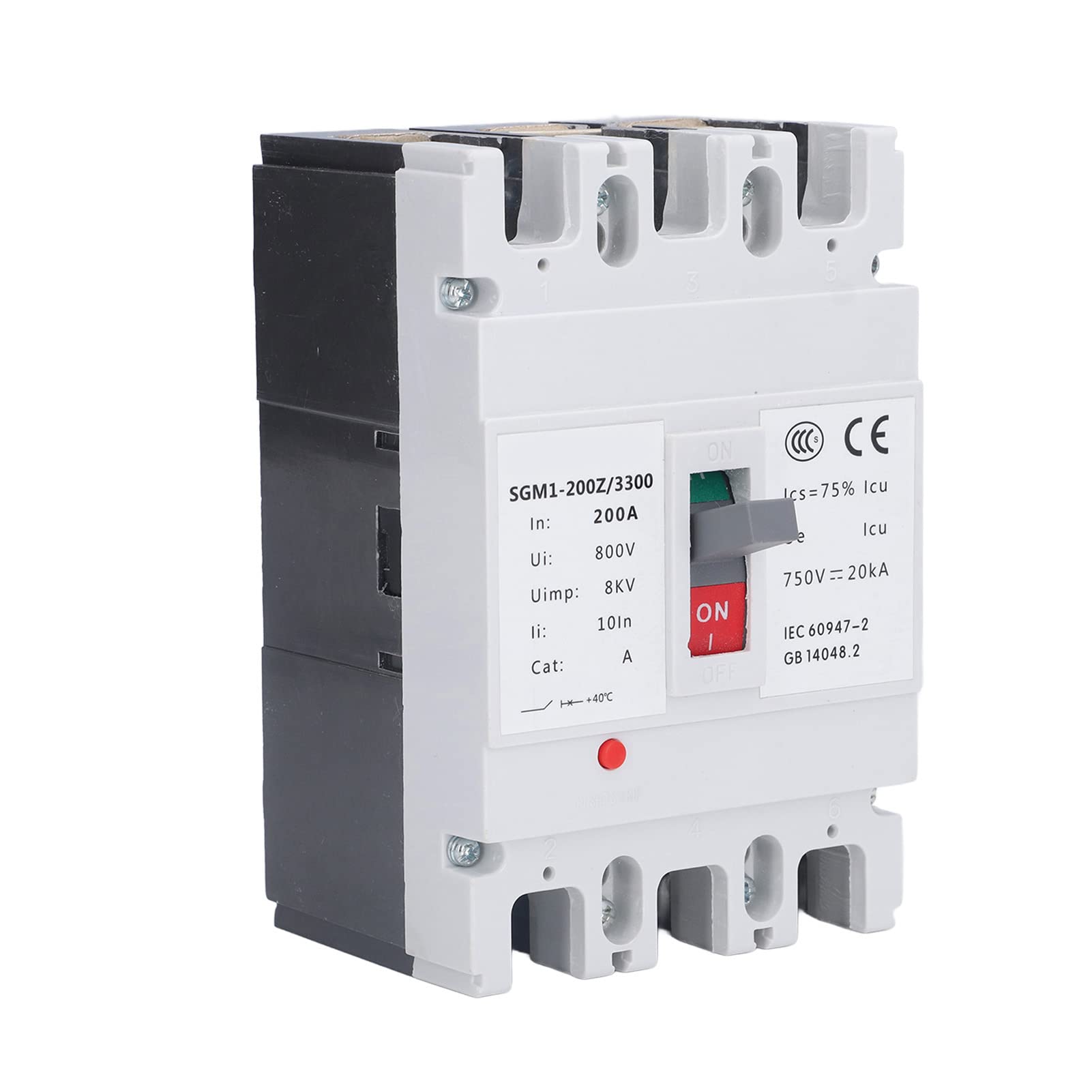FTVOGUE Interruptor de Moldeado de CC de 750 V, 3 Polos 200 A para