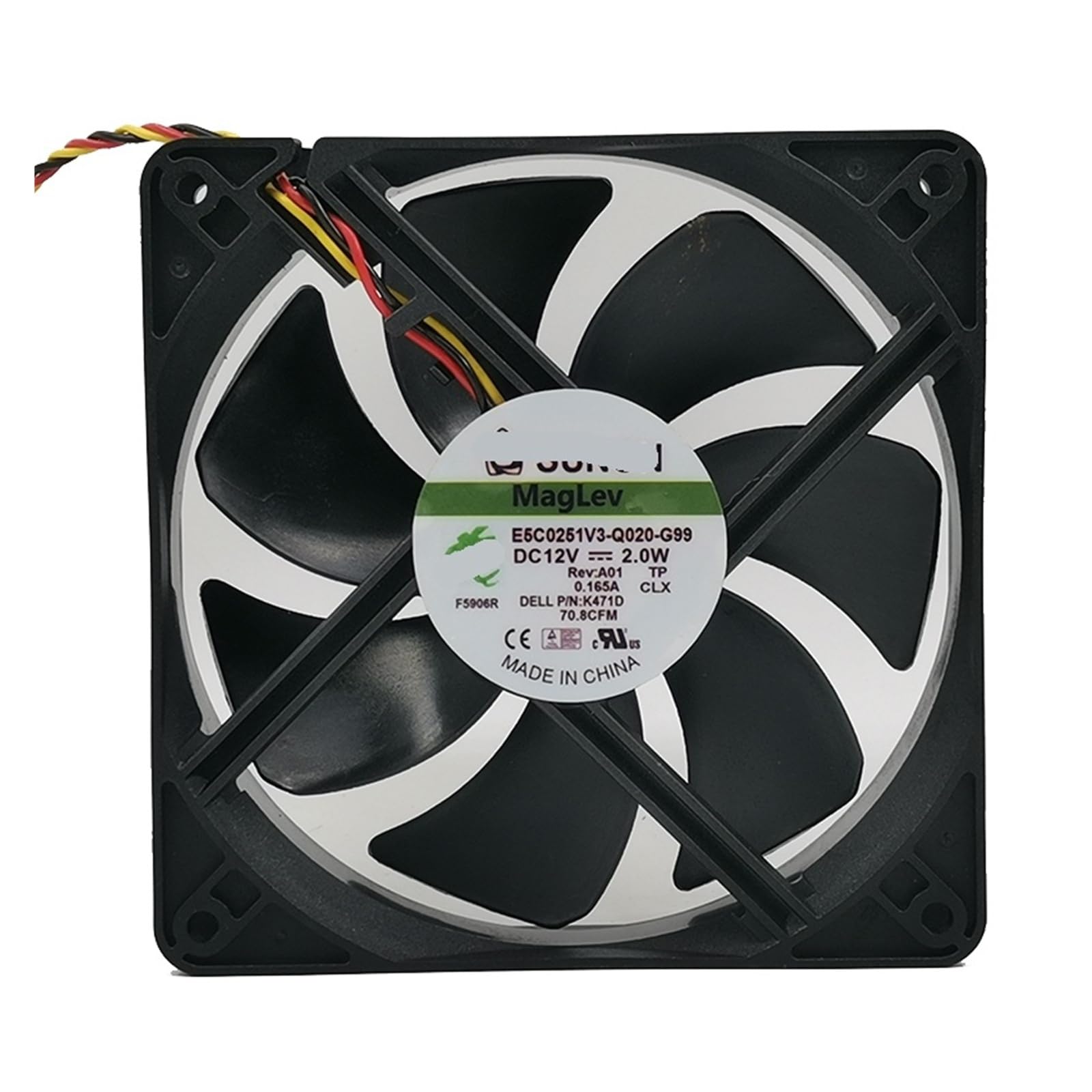 Ventilateur de châssis 12 cm 12V 2W E5C0251V3-Q020-G99 pour ventilation