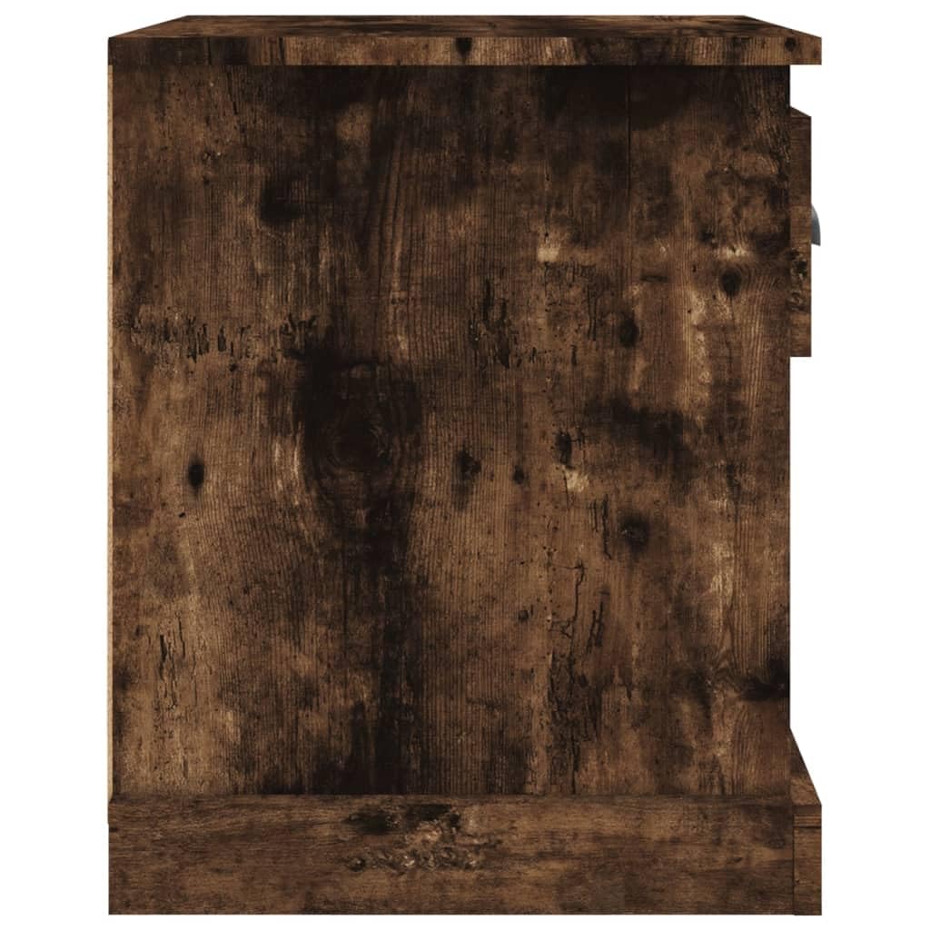 Comodini da 2 pezzi, in legno di incenso, 39 x 39 x 47,5 cm, moderno comodino in legno in affumicatura con spazio per camera da letto, soggiorno e studio, camera da letto, comodini