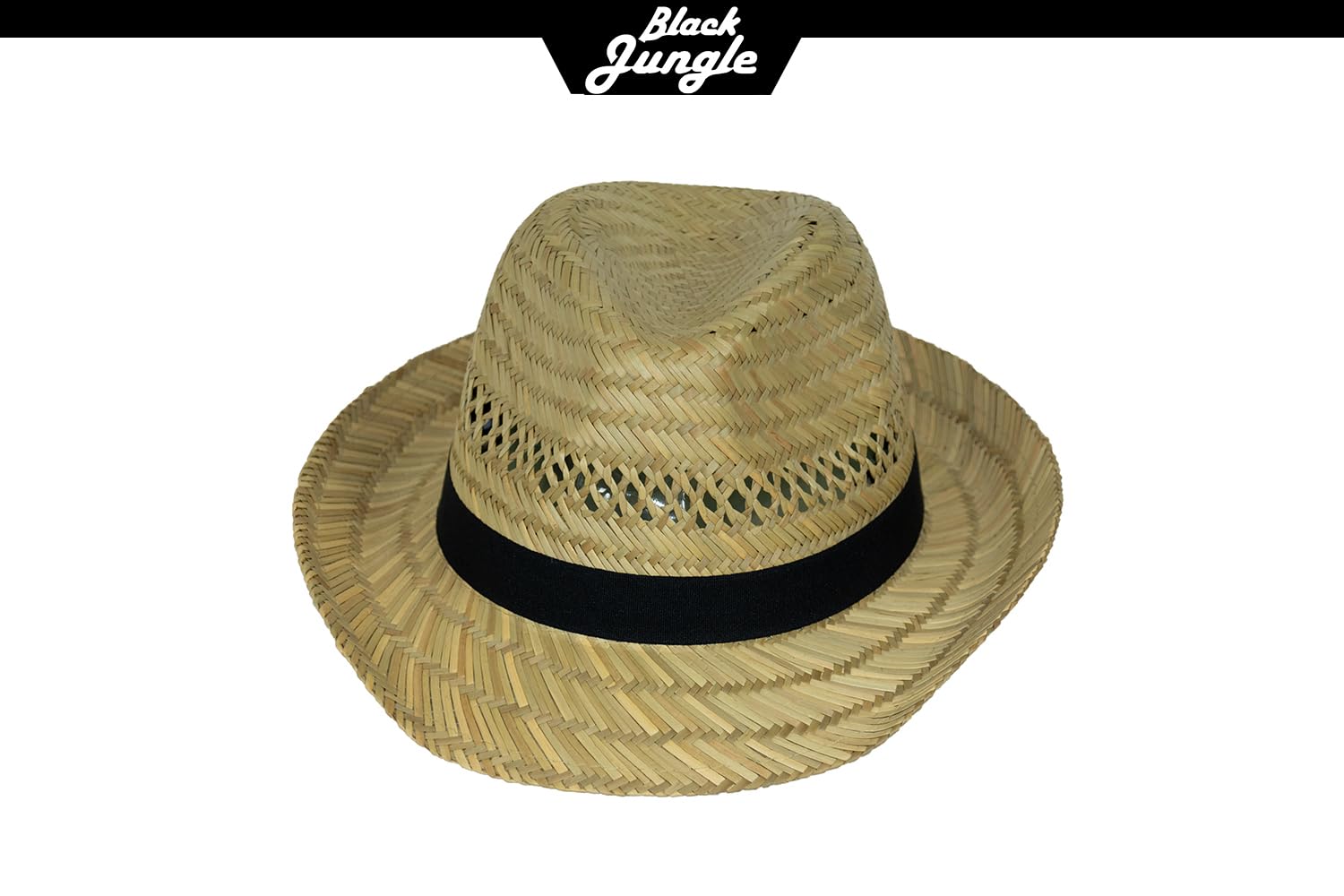 Black Jungle Cappello di Paglia Varadero Cappello Naturale Cappello Estivo di Paglia Cappello Avana Cappello Unisex Fedora Bogart