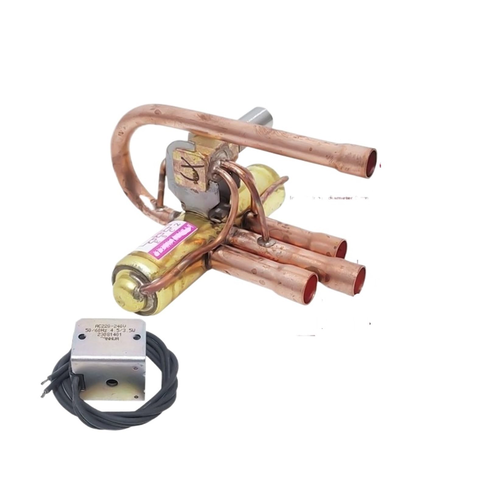 Hizon One Color 4H-23U-P Four Way Reversing Valve With Coil ，Compatible For Sanhua， Air Conditioner 4-Way Solenoid Valve Conditioning Spare Parts