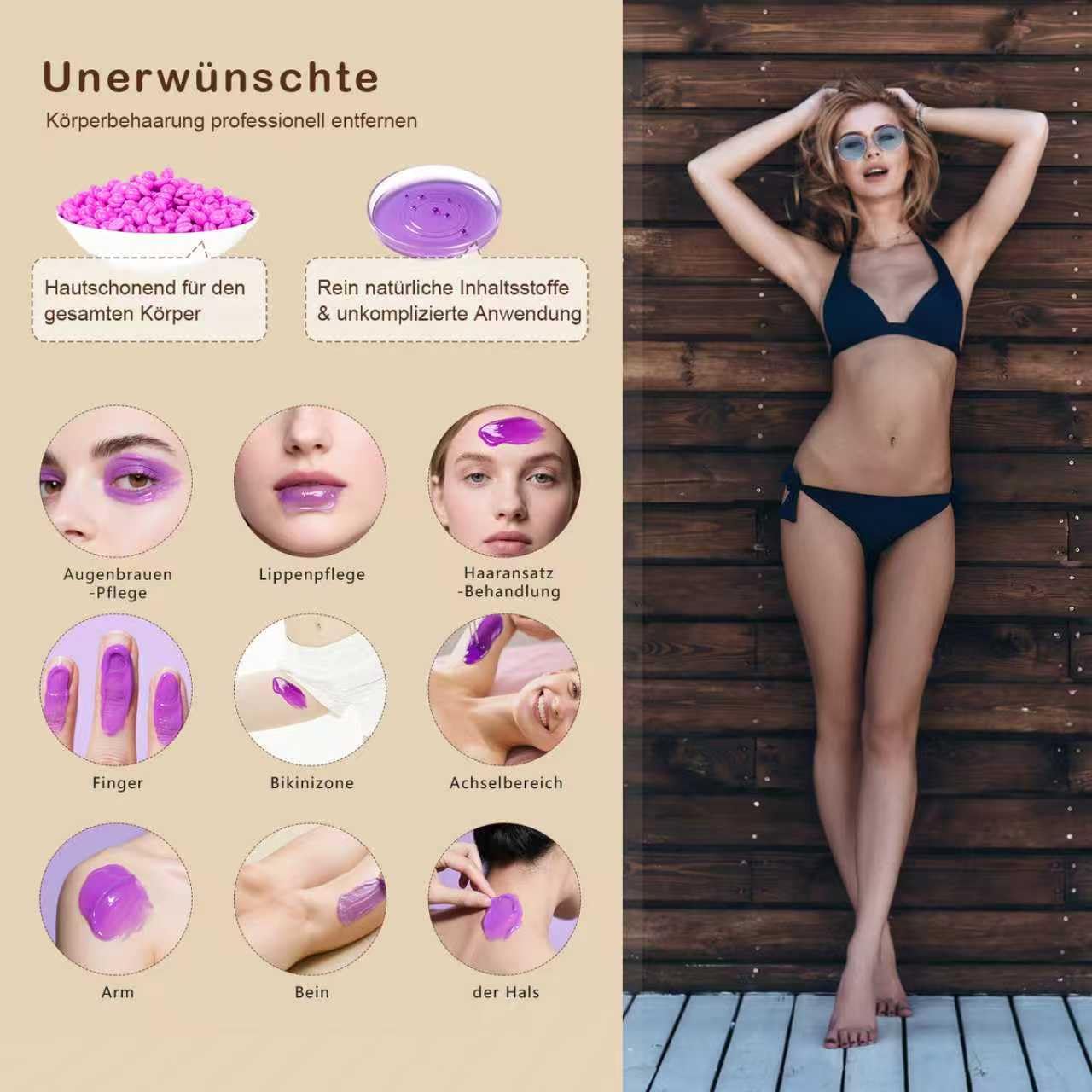 Waxing Set,Wachs Haarentfernung,Digitales Wachswärmer Wax Maschine Enthaarungswachs mit 400g Wax,20 Wachsstäbchen,Silikonschale,Warmwachs haarentfernung zu Hause,Waxing Maschine Set für Ganzkörper
