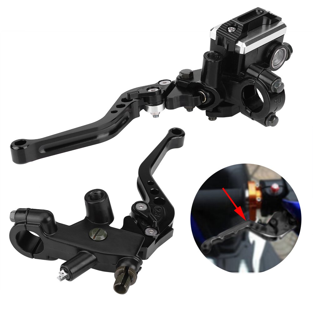 Qiilu QL04610 Uniwersalny Zestaw 1 Para 7/8" (22mm) Dźwignie Sprzęgła Hamulca Motocyklowego