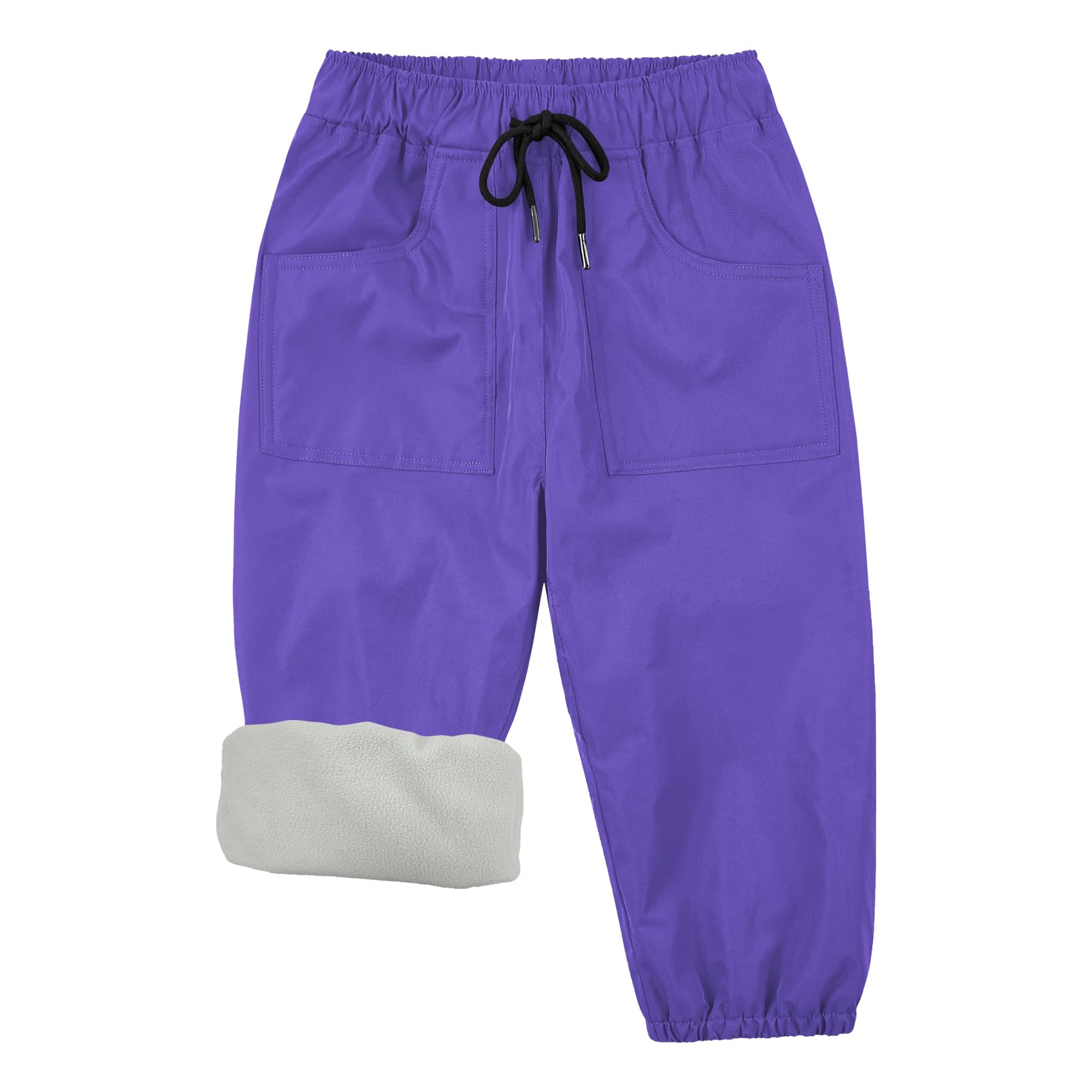 Dreammonkey Kids Snow Pants - Waterproof, Fleece Lined, Windproof & Thermal Insulated Ski/Snow Play Pants for 2T-14Y Purple 8 Years