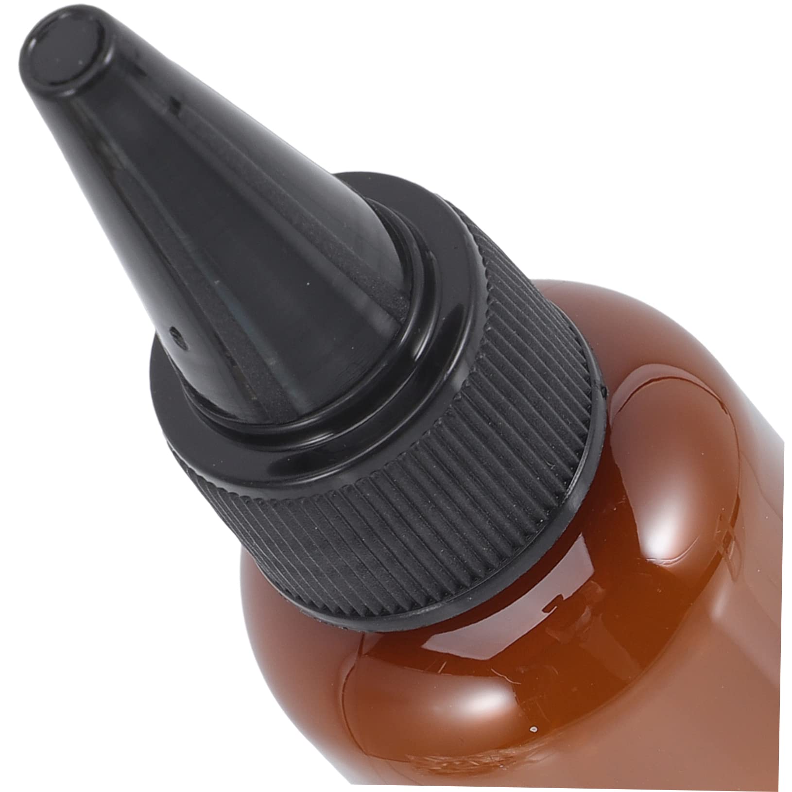POPETPOP 10 Botellas Aplicadoras para Cabello Marrón de Plástico Recargables de 50ml Tapa, Fáciles de Usar para Teñido y Aplicación de Aceite en Pintura Capilar