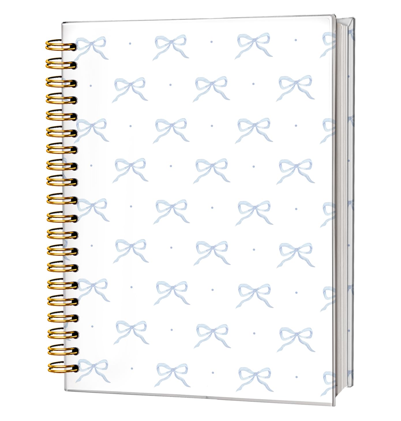 FLVGE Coquette Blue Bow Notebook Journals, Preppy Cute Notebook for Teen Girls Women, Cute School Supplies-Preppy Stuff, Coquette Stuff Trendy