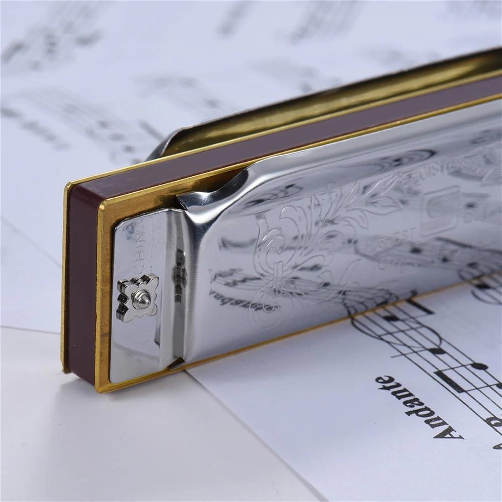 Instrument Harmonijkowy Blues Harmonica Standardowa Klucz 10-Otworowy 20 Tonów Diatoniczna Blues Gaita Harmonica(F Key)