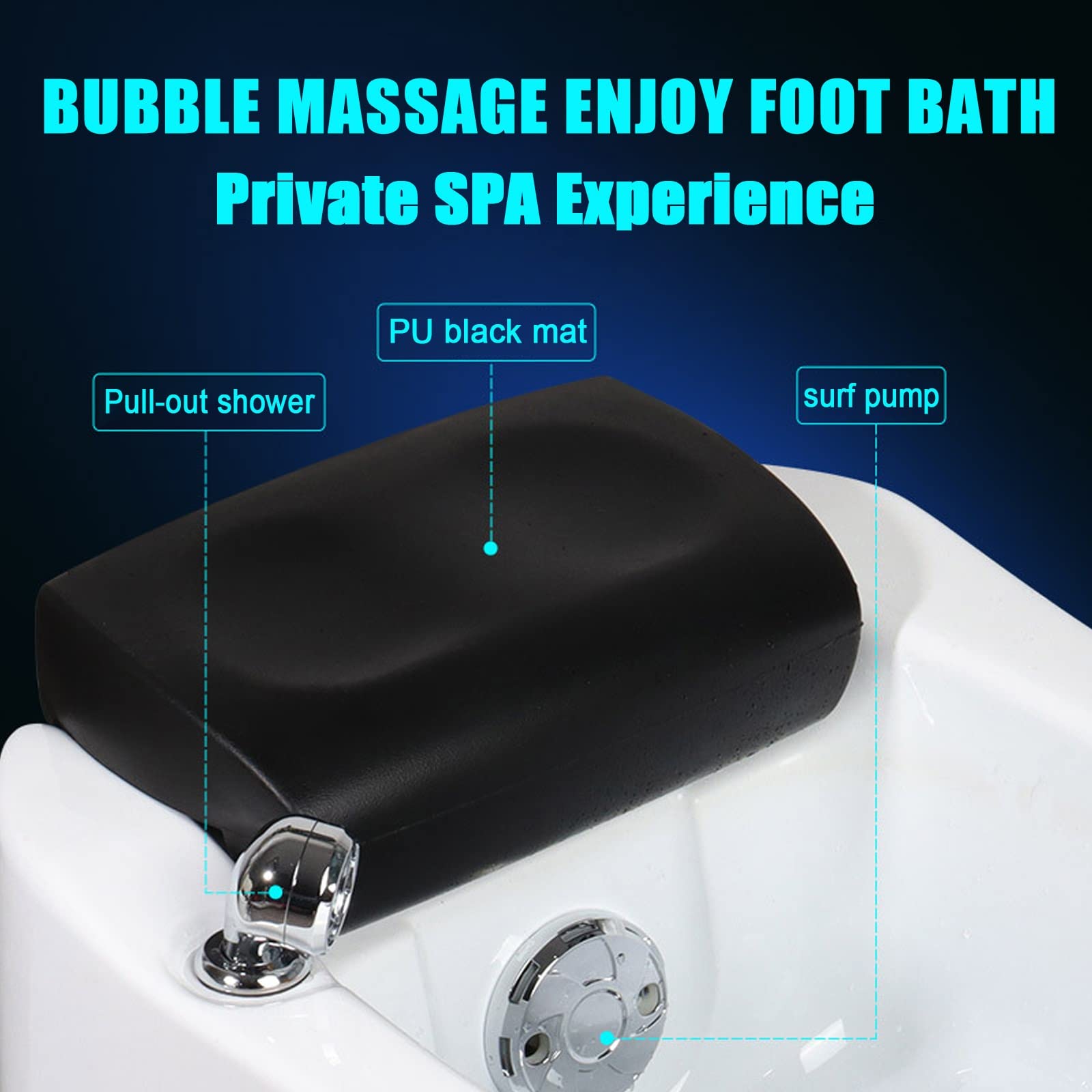 Bubble Jets pediluvio con bagnoschiuma, massaggiatore per piedi e punti di massaggio per digitopressione, vasca idromassaggio per alleviare il dolore e il relax