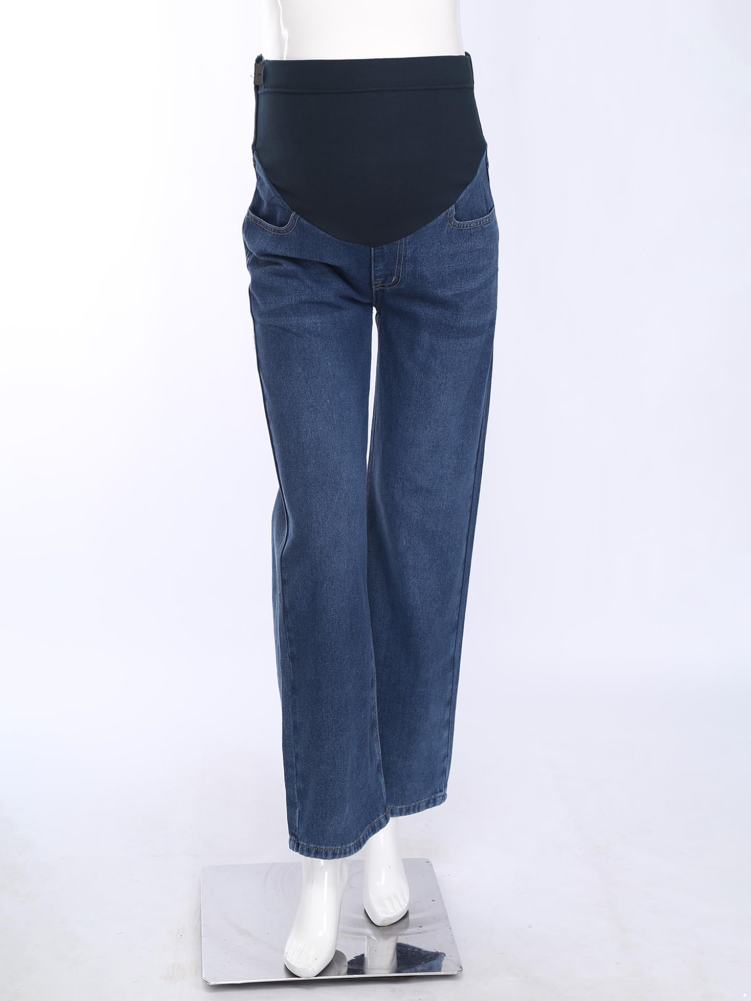 TTAO Pantalones vaqueros para embarazadas, pantalones de maternidad elásticos, pantalones vaqueros de moda de cintura alta con cintura elástica
