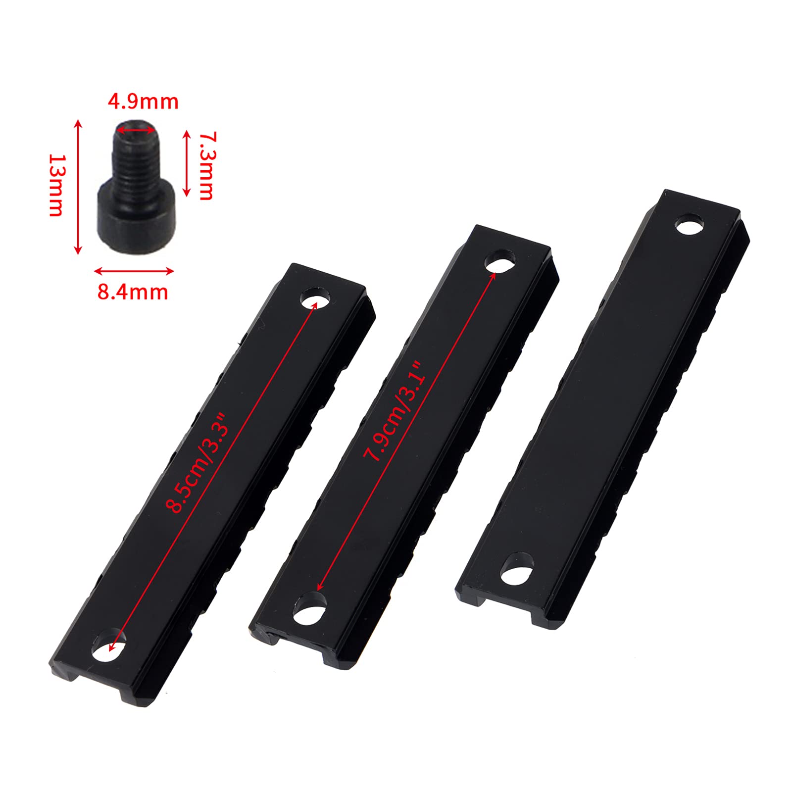 G36 Picatinny Rail 20mm Base Mount Set 3 Pezzi Alluminio per Caccia