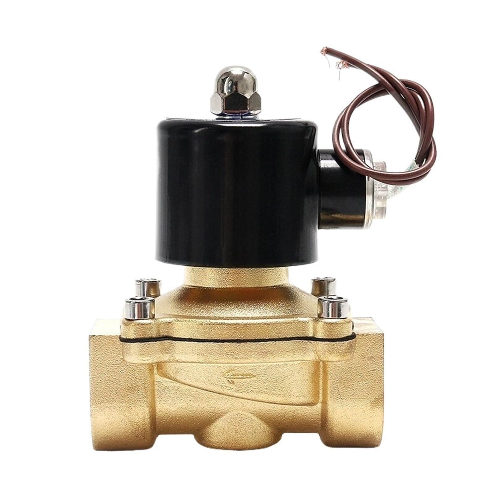 Normalnie zamknięty mosiężny zawór elektromagnetyczny, 1/2", 3/4", 1", 1-1/4", 1-1/2", 2", cala (1-1/2")