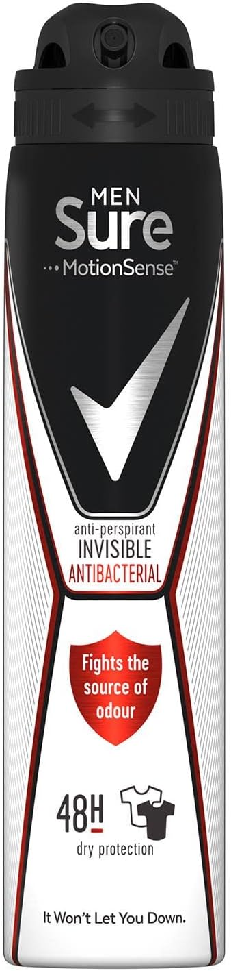 Sure Invisible Antibacterial Anti-perspirant Deodorant Aerosol, 250ml