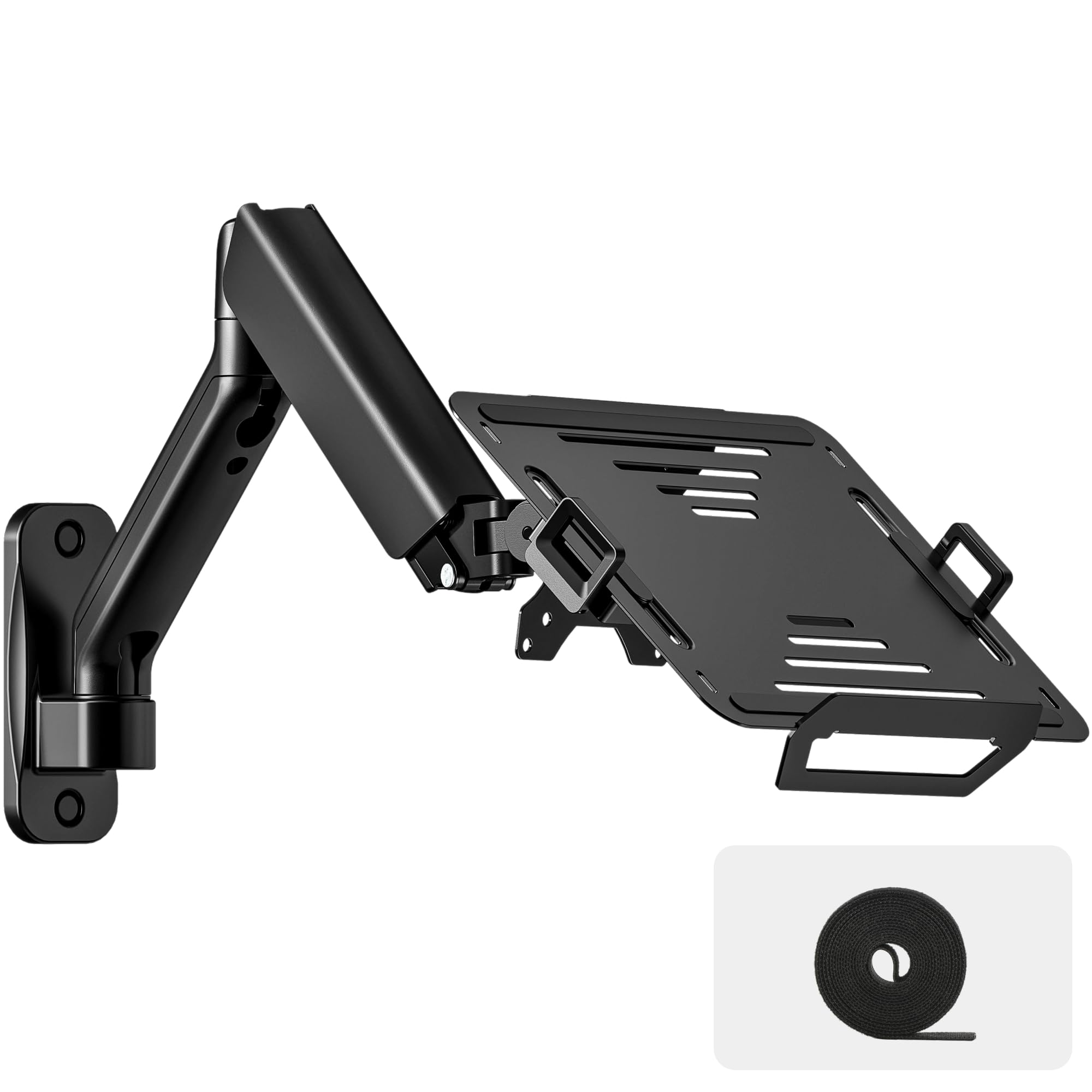monTEK 2 in 1 Laptop Wall Mount & Laptop Stand with Adjustable Shelf for 18 inch Laptops and 32 Inch Screens, Ergonomic Laptop Stand