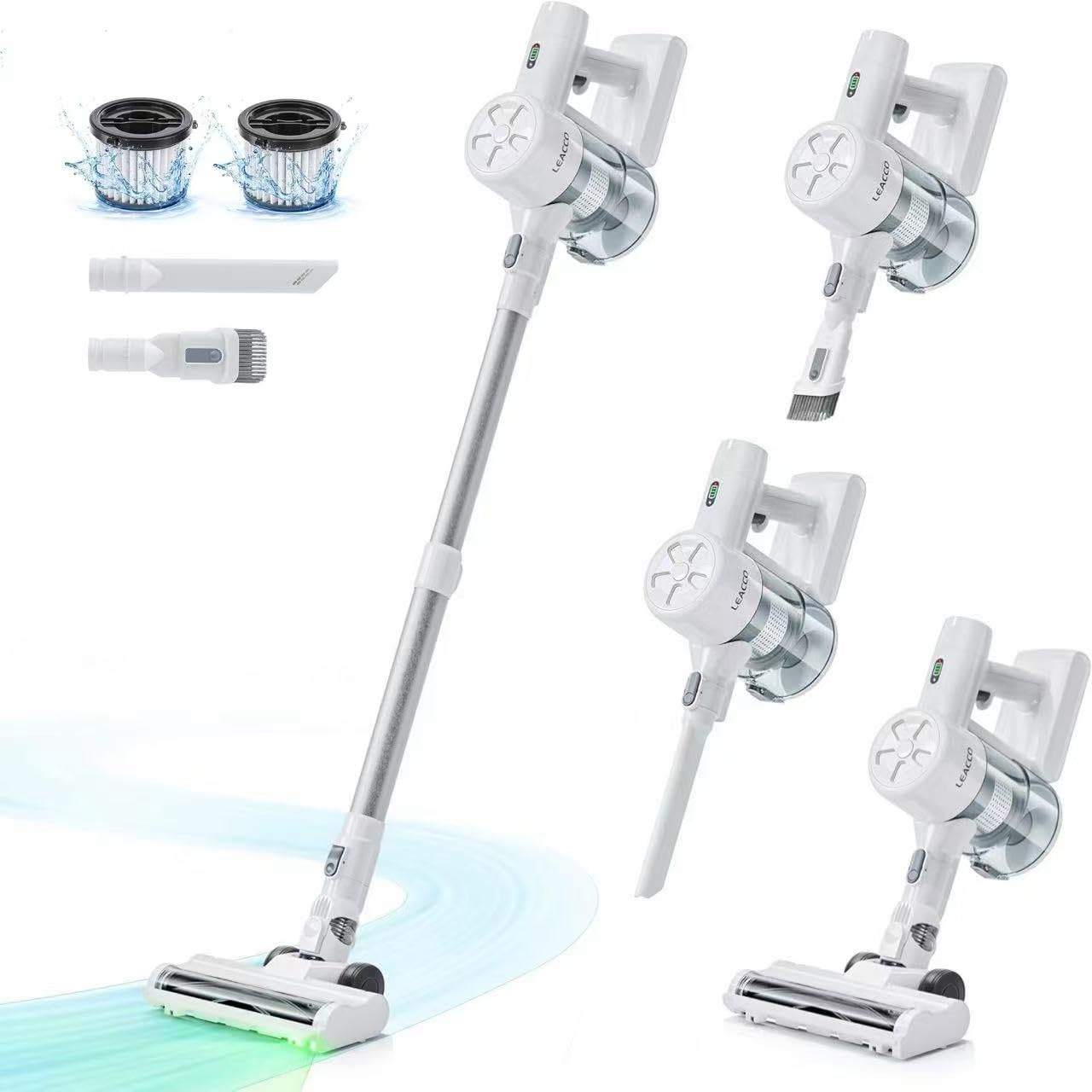 掃除機 コードレス 42000pa LEACCO コードレス掃除機 自立式 軽量 Amazon | コードレス掃除機 75000Pa LEACCO【業界初！3種掃除モード