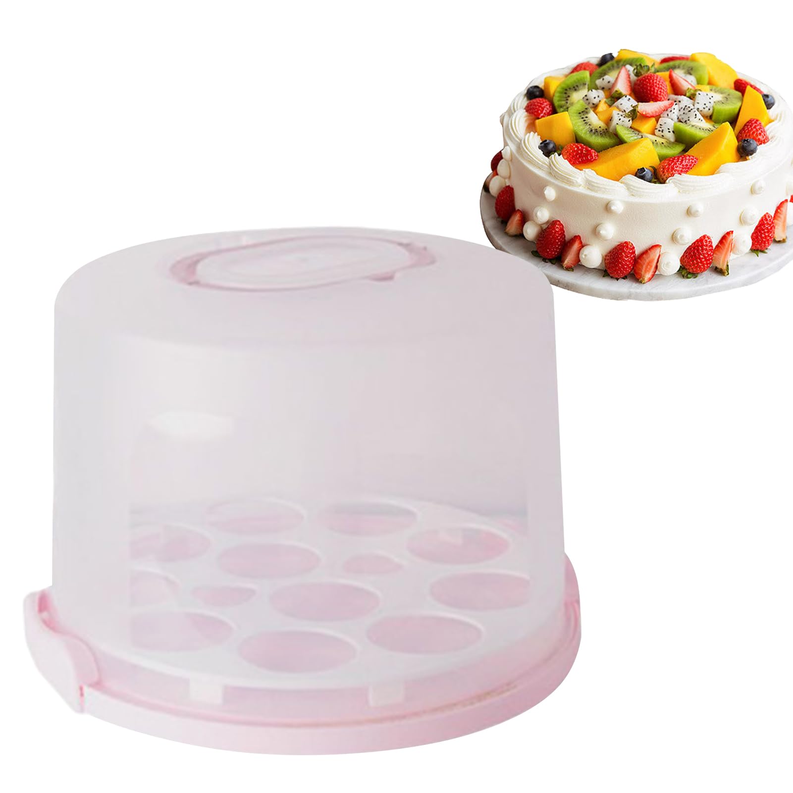 Amazon｜ケーキ保存容器 - 蓋とハンドル付きカップケーキボックス
