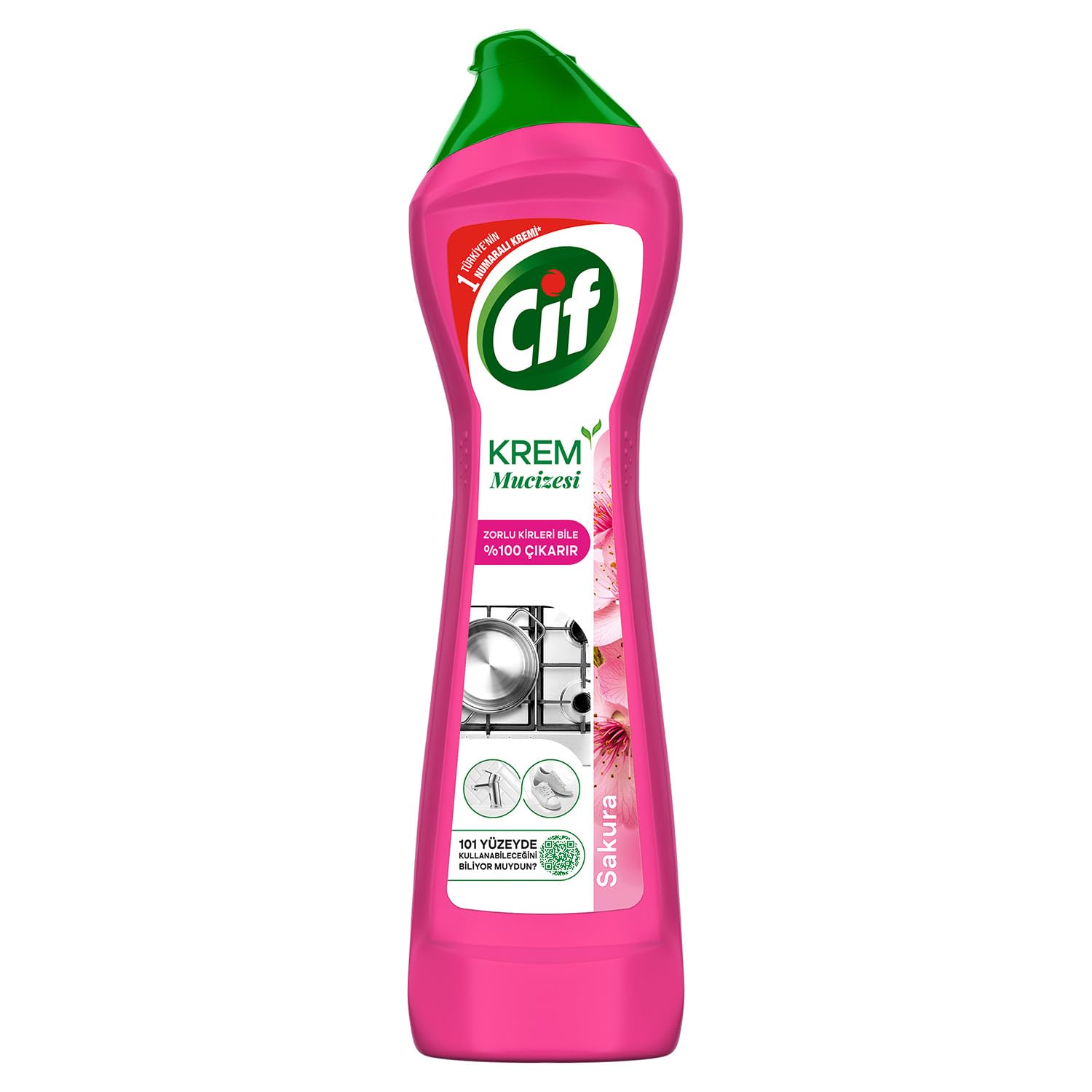 Cif Krem Mucizesi Sakura Parfümlü Yüzey Temizleyici 500 ml