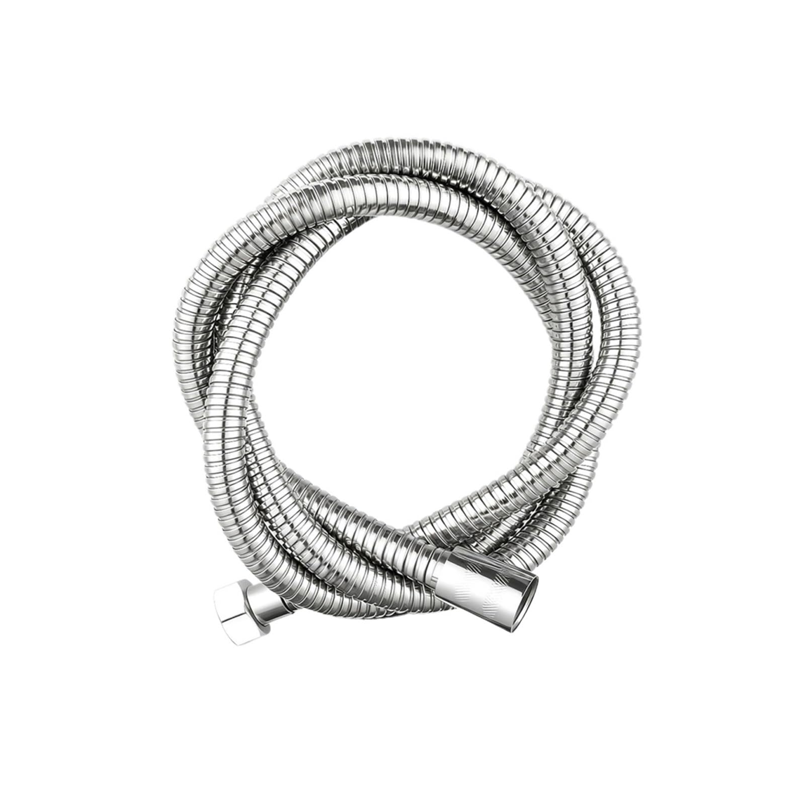 Stainless Steel Flexible Handheld Shower Head Pipe 2m/1.5m(Silver 1.5m)