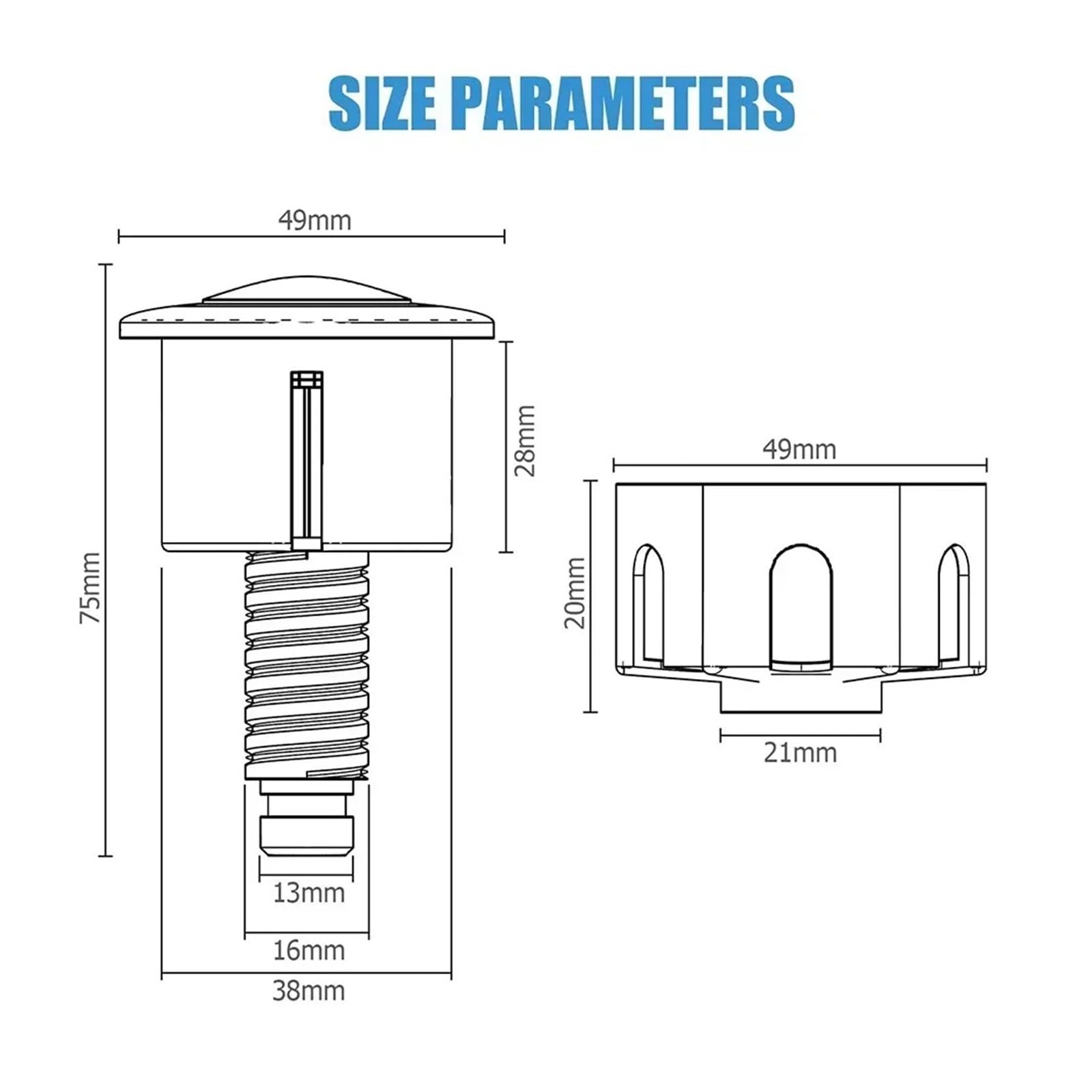 Fluxómetro manual para inodoro Interruptor De Botón Descarga Inodoro For Baño, Accesorios Cisterna