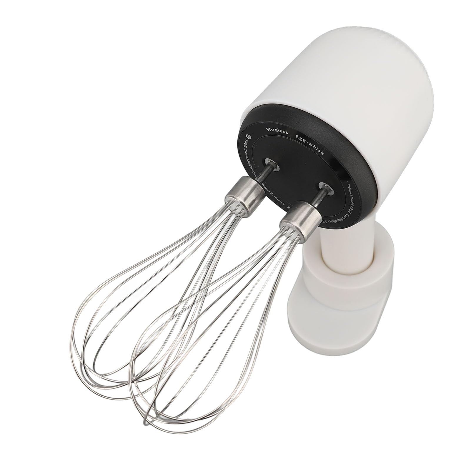 GOTOTOP Cordless Mixer, Electric Mini USB Hand Mixer with 4 Adjustable Speeds, 1500mAh Battery Egg Beater Stylish and Portable Design, for Egg Beater, Whisking and Mixing (White)