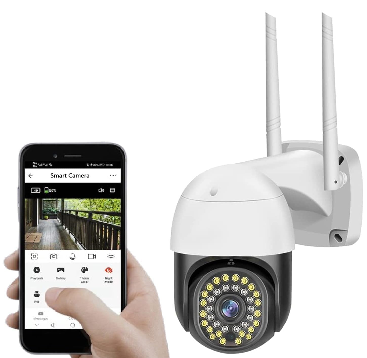 MAYUMI HD WiFi Security Camera, Smart Outdoor IP Camera with Motion Detection, Two-Way Audio, Cloud Storage, Night Vision LED, Built-in Siren, ONVIF Compatible-image-41