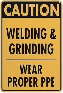 Caution Caution Welding Grinding Sign