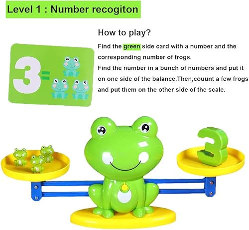 Miniatura 2 de Frog Balance Cool Math Counting Game Educativo Aprendizaje Temprano Escala STEM Juguetes Regalos para Niños Preescolares Niños de 3 4 5 6 años