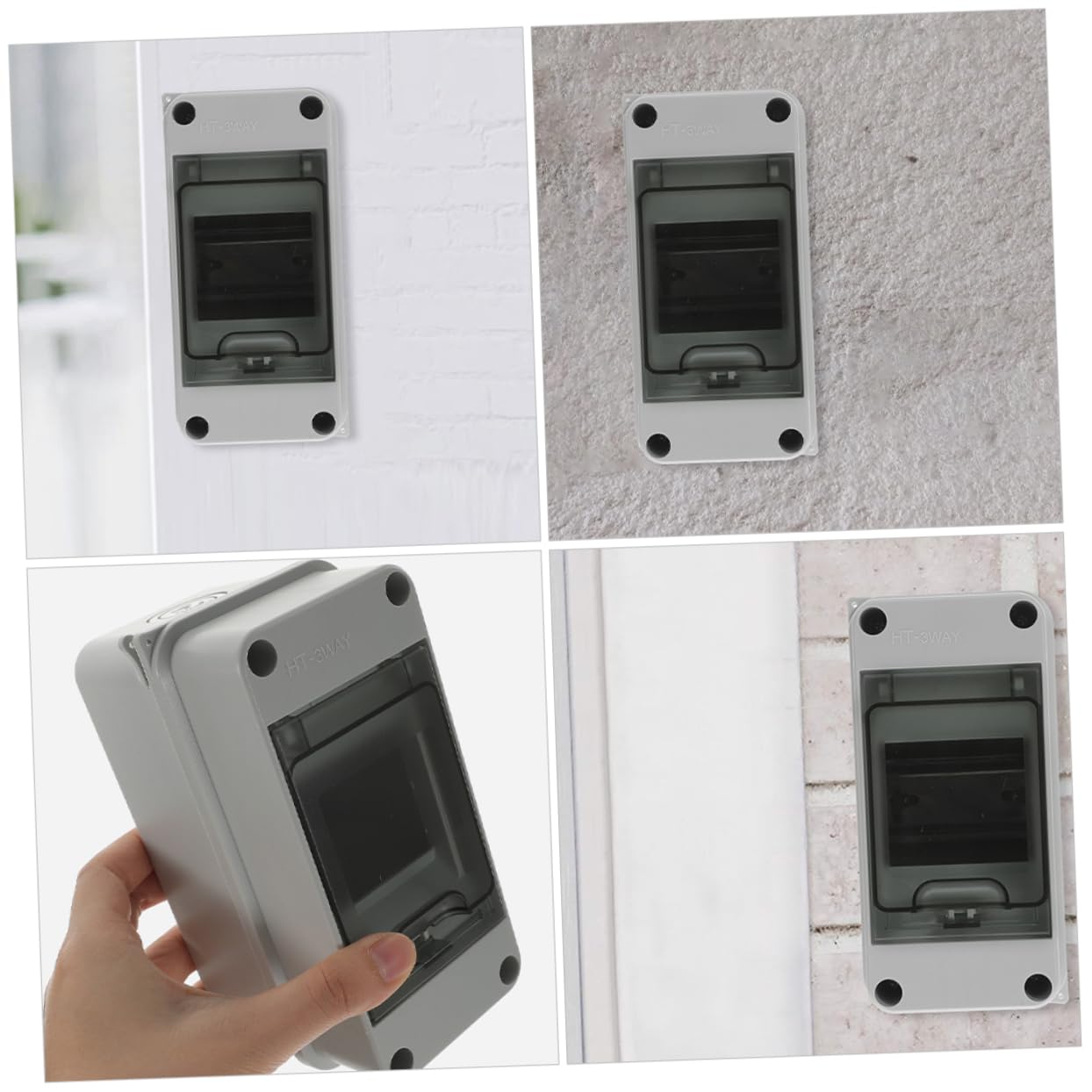Gatuida 6pièces Boîte De Électrique Voies Avec Couvercle Transparent De Unités Pour Disjoncteurs Pour Utilisation Intérieure Et Extérieure