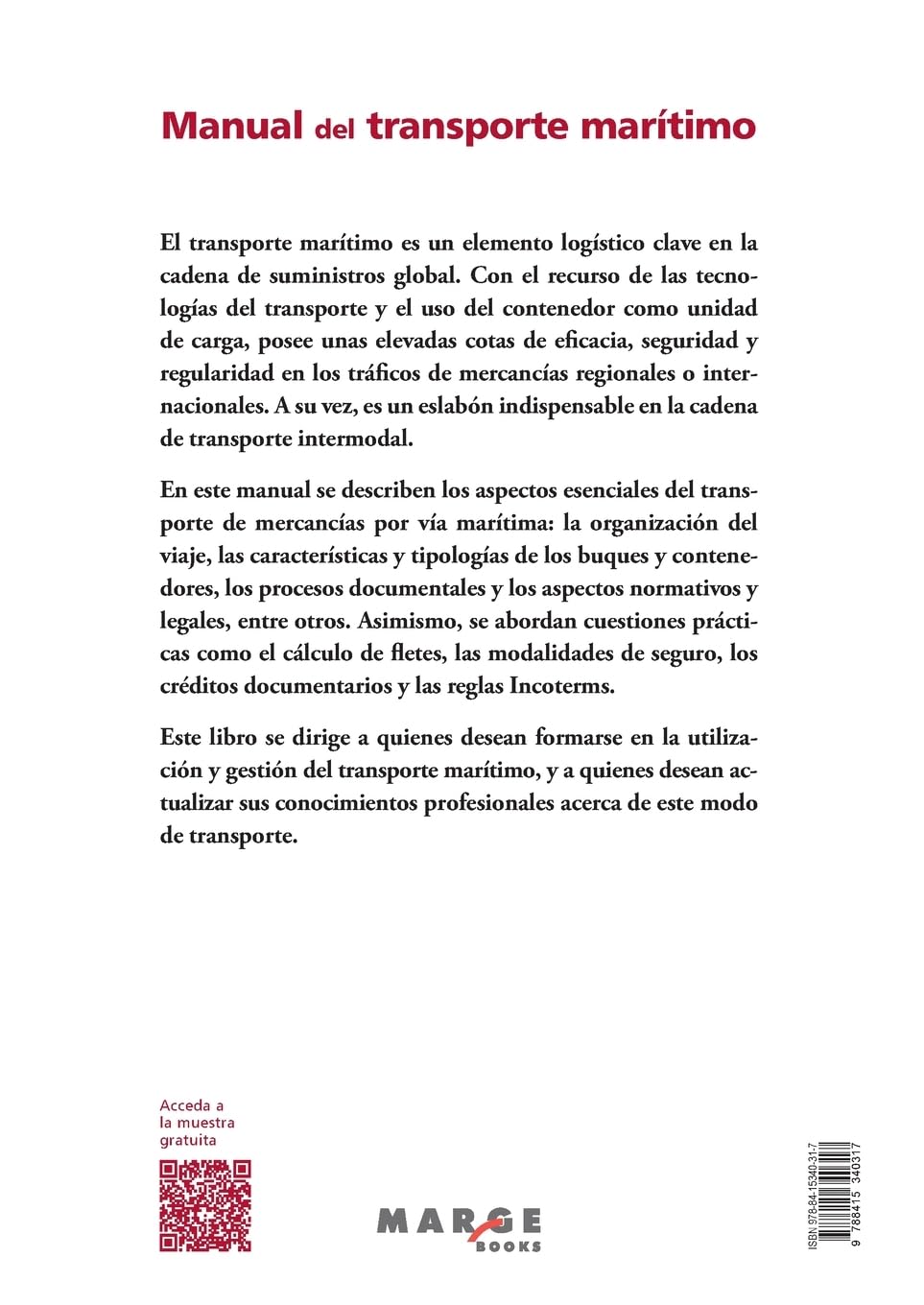 Manual del transporte marítimo: 0 (Gestión del transporte)