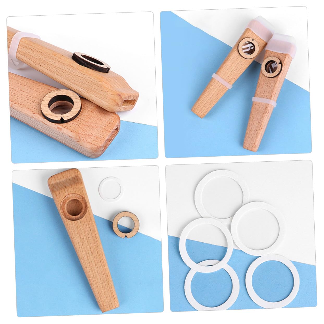 Kazoo Musikinstrument 1 Satz mit Resonanzrohr und Membran Mottoparty